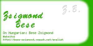 zsigmond bese business card